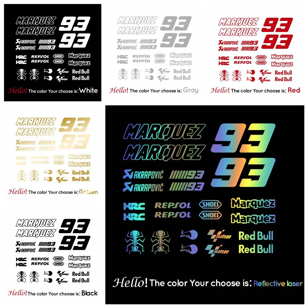 

Marquez 93 Vinyl Stickers Motorcycle Decals Removable Car Sticker Motorbike Decal Decoration