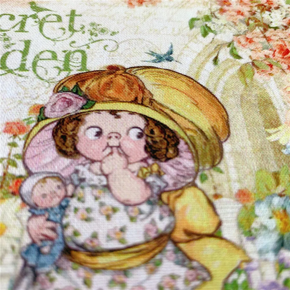 Лоскутная хлопковая ткань в стиле ретро для садовых кукол с томатами лоскутное