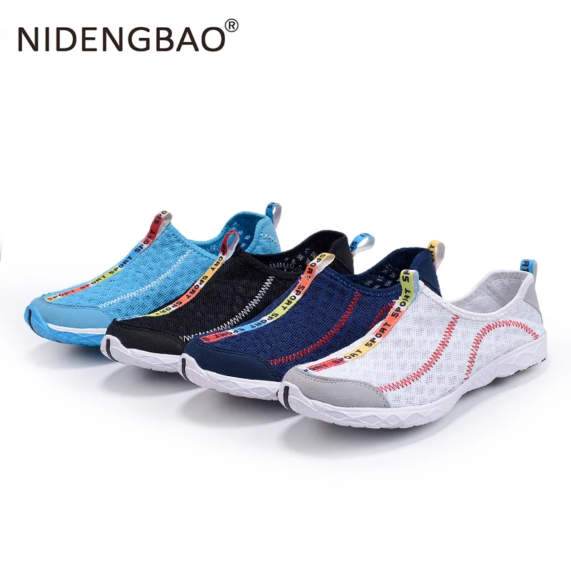 Сезон весна-лето Водонепроницаемая обувь Мужская и женская для плавания Дышащая