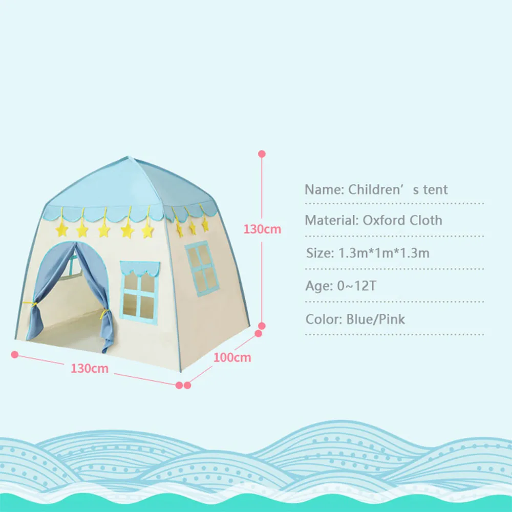 1 3m portable childrens tent wigwam folding kids tents tipi baby play house large girls pink princess castle child room decor free global shipping