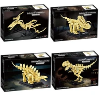 jurassic dinosaur world park series t rex triceratops skeleton building blocks indominus rex dino fossil bricks toys kids gifts
