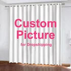 Профессиональные затемняющие шторы с 3D принтом на заказ, прозрачные Занавески для детей, взрослых, спальни, гостиной, домашний декор