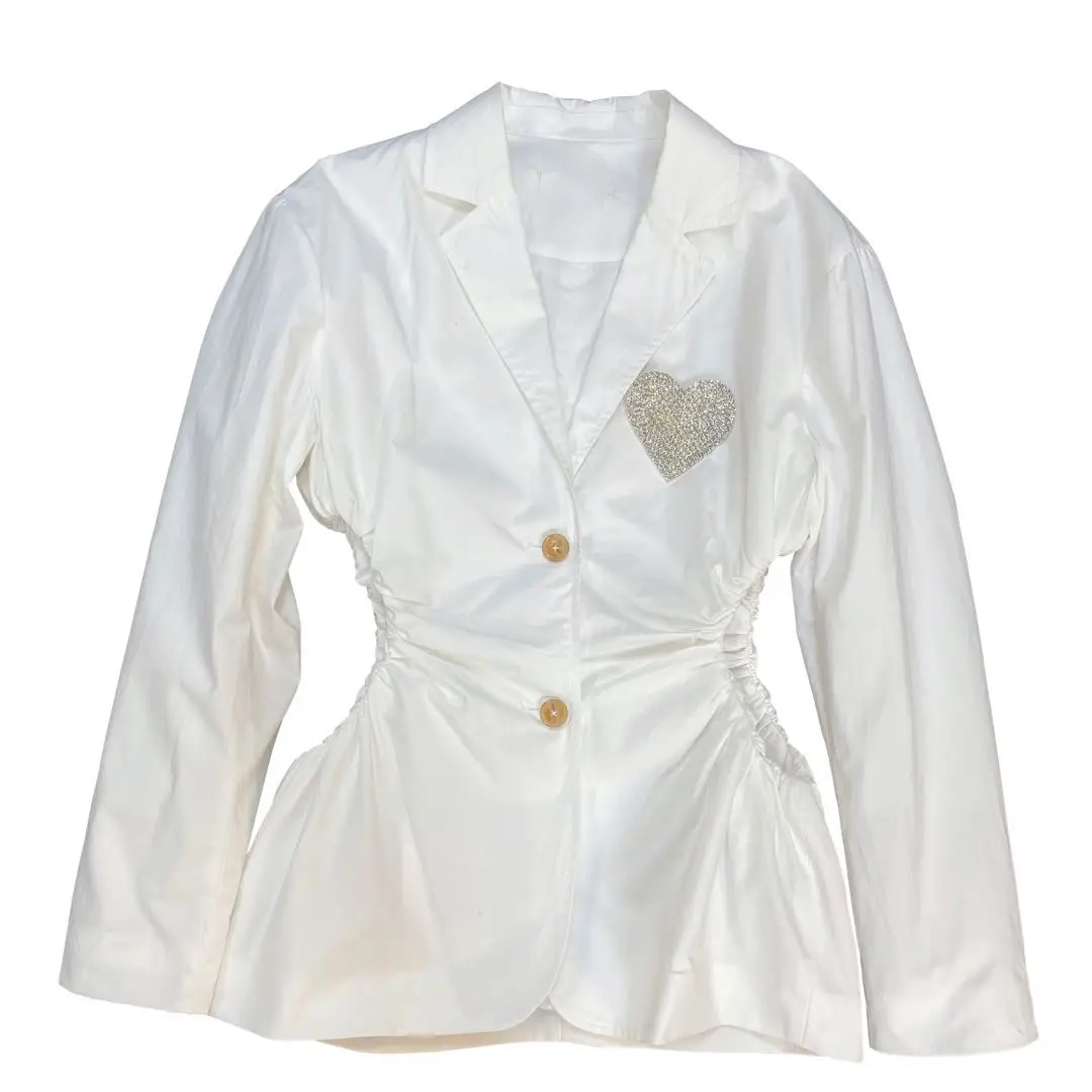 

Summer women's satin, diamond-studded appliqus, hollow jacket, jacket 2021New ladies fashion long-sleeved top jacket bra XL