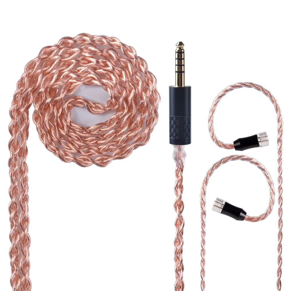 AK OFHC 24 AWG 6N высокой чистоты Медь кабель 2,5/3,5/4,4 мм балансный кабель для наушников с разъемом MMCX из Тайваня для HQ8 олова T2