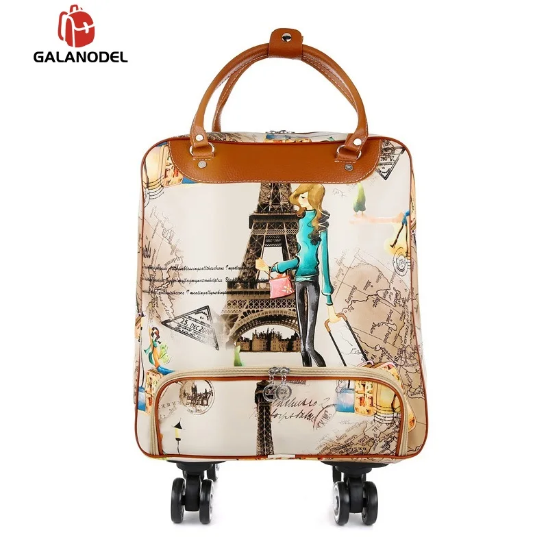 Luggage Bag Женская сумка для багажа на колёсиках, чехол для путешествий, легкий чехол на колесиках, Модный чехол для переноски, драгбоксы с универсальными колесами - Цвет: Luggage Bag