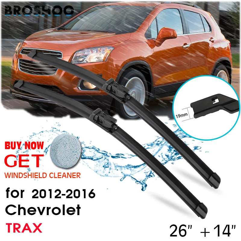 

Car Wiper Blade Front Window Windscreen Windshield Wipers Blades Auto Accaessories For Chevrolet TRAX 26"+14" 2012-2016