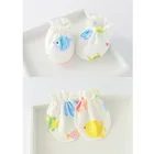 Лето, 4 пары носки для новорожденных с защитой от царапин из мягкого хлопка, перчатки, закрывающий ступни набор стильная футболка с изображением персонажей видеоигр детская против царапин варежки носки