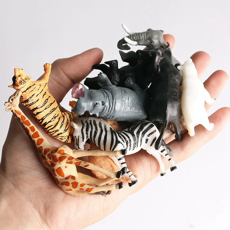 

12Pcs Simulation Wild Animal Model Mini Animal Doll Simulation Model Set