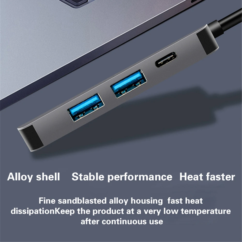 KawBrown 4 в 1 мульти USB C док-станция Поддержка типа к 3 0/HDMI 4K/PD Зарядка для ноутбука Macbook