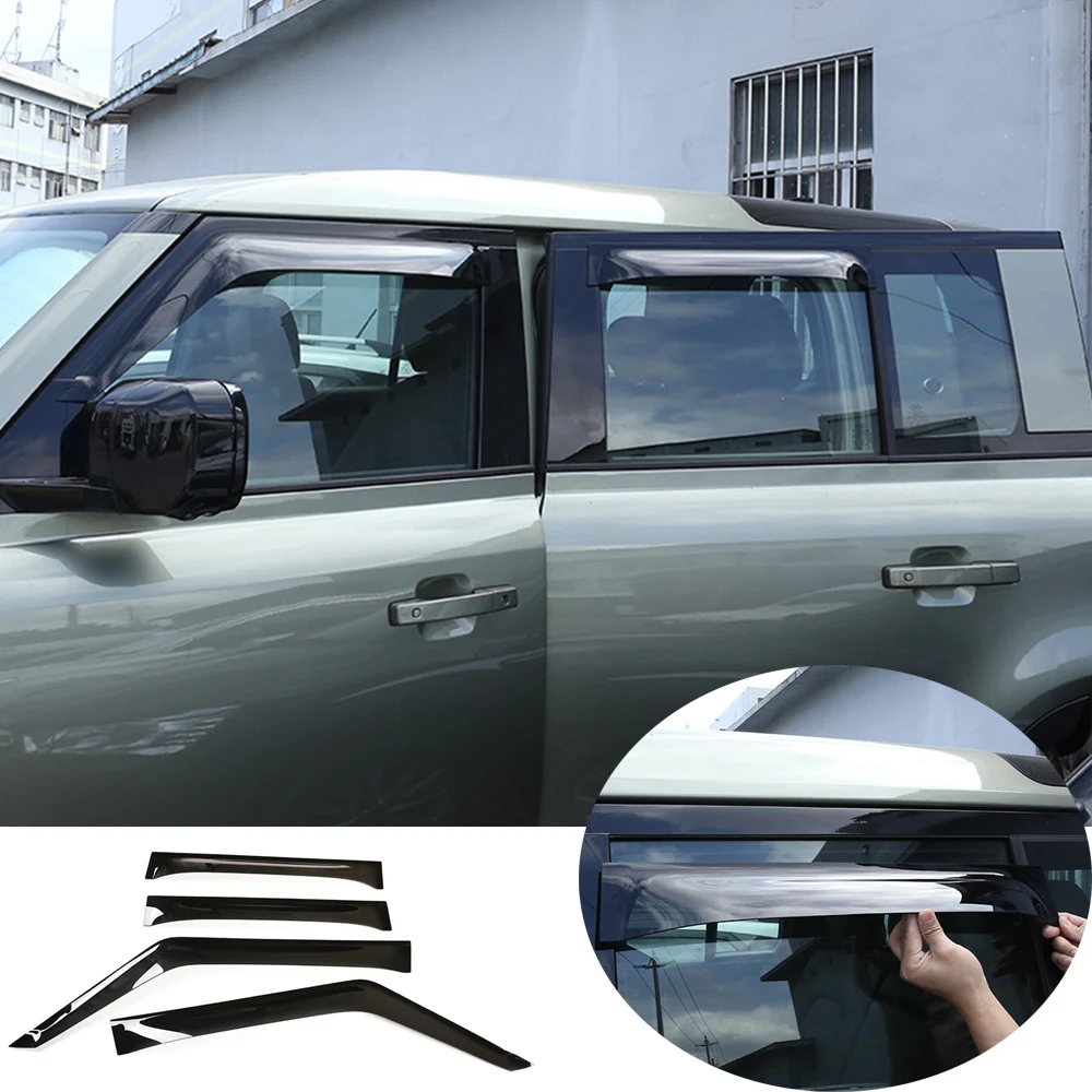 

2020-2021 for Land Rover Defender 110 Sunny and rainy car window rain eyebrow modified rain plate supplies auto parts