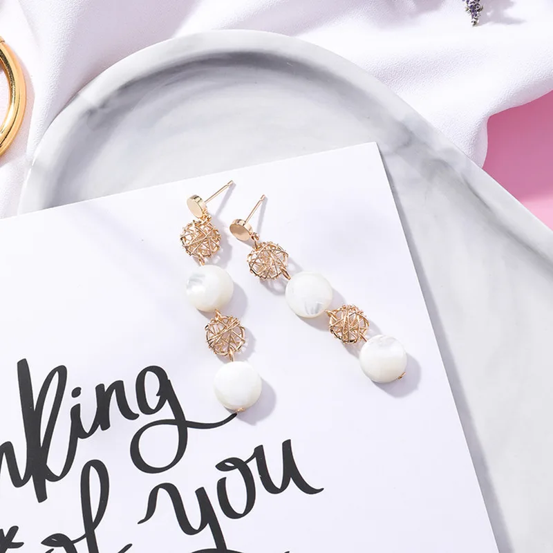 2018 Новые простые корейские милые персонализованные серьги капли ветровая