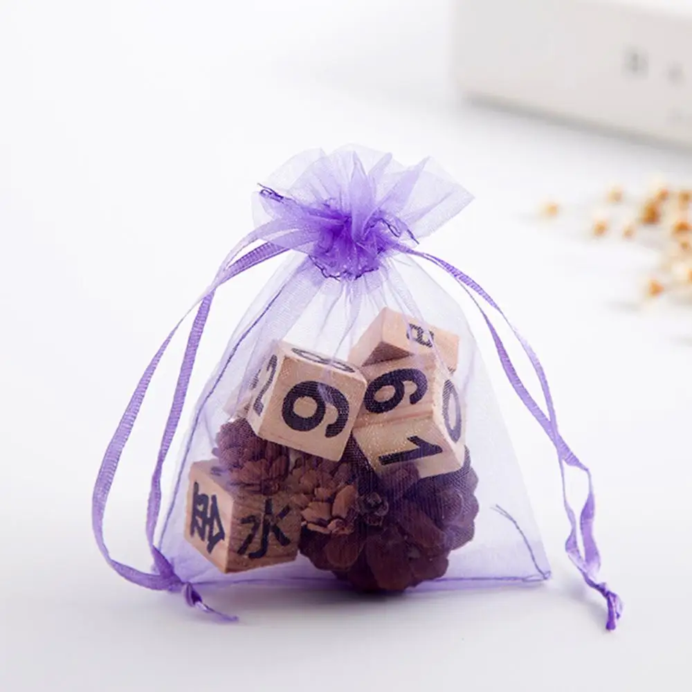 Модная подарочная упаковка из органзы 10 шт. для ювелирных изделий на свадьбу