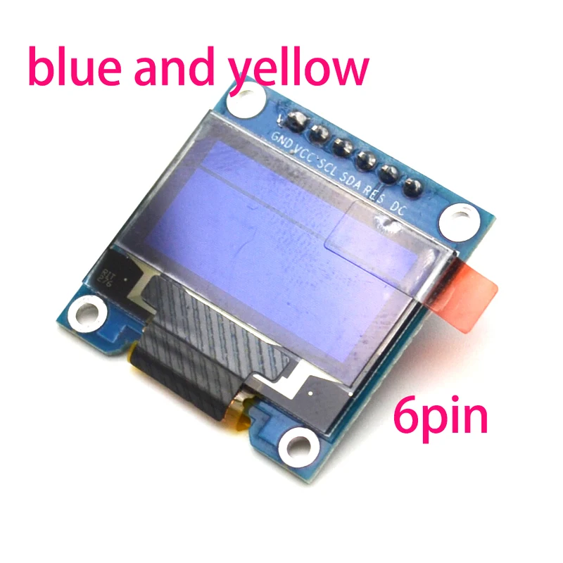 1 шт. 0 96 дюйма 128*64 OLED ЖК-синий дисплей SPI интерфейс 6PIN B Тип | Электронные компоненты