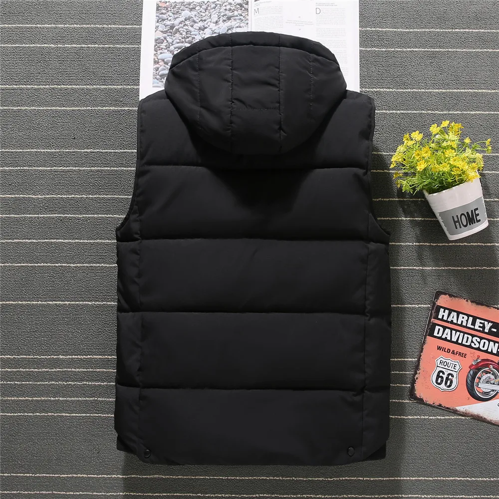 Мужской зимний жилет больших размеров 7xl съемный теплая парка разгрузочная