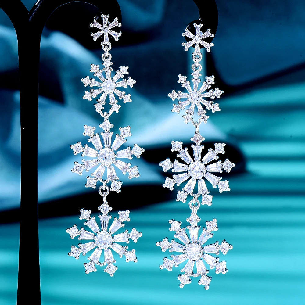 

Женские серьги-подвески SisCathy, длинные висячие серьги с кристаллами, для свадьбы, вечеринки, Подарочный аксессуар