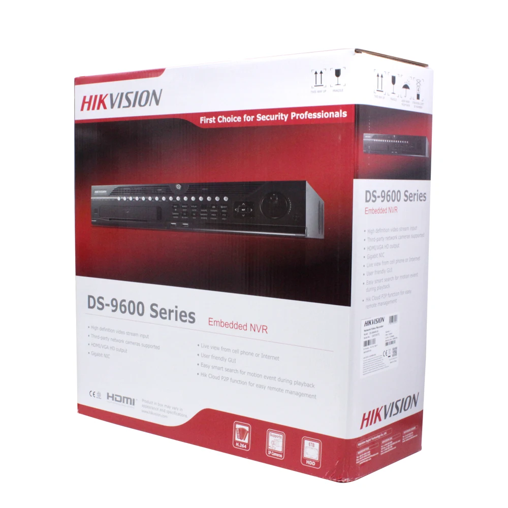 Hikvision профессиональная 32-канальная система видеонаблюдения DS-9632NI-I8 Встроенный 4K 32 CH NVR до 12 мегапикселей разрешение 8 SATA 2 HDMI