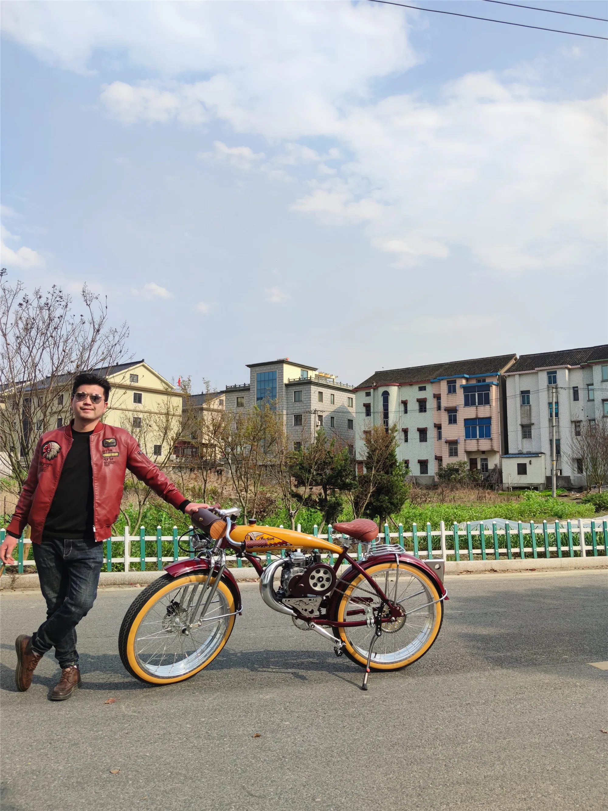 

PU Leather Warm Jacket Coat Man Indian Style Chopper Bike Jacket Outfit Racer Suit Cool Man Outwear Mature Man Sexy Uniform