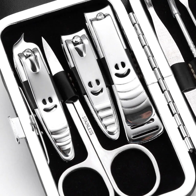 

7pcs/set Manicure Nail Clippers Travel Hygiene Kit Pedicure Set Portable Stainless Steel Nail Cutter Tool Set