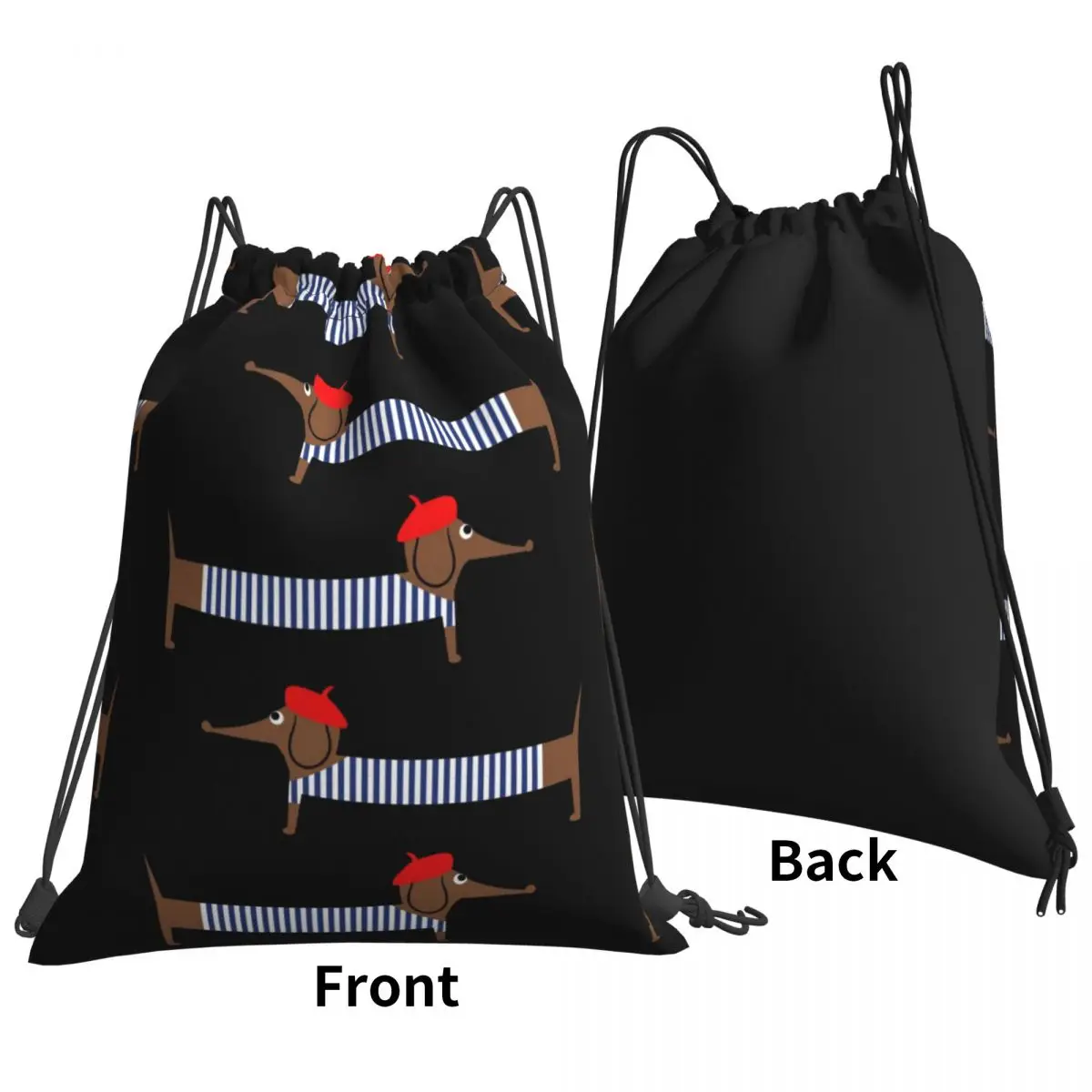 Мультяшный Парижский такса портативный ремень на шнурке рюкзак для верховой