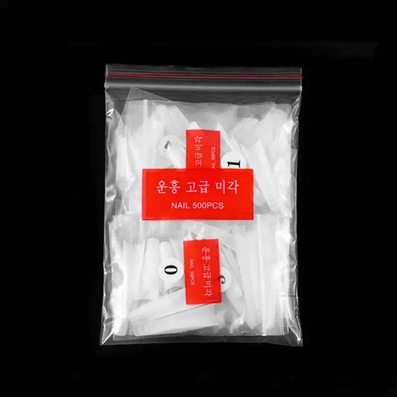 

500pcs Half Cover False Nails Press on Nails Tips Clear Acrylic Nails 10 Sizes for Nail Salons and DIY Nail Art False Nails