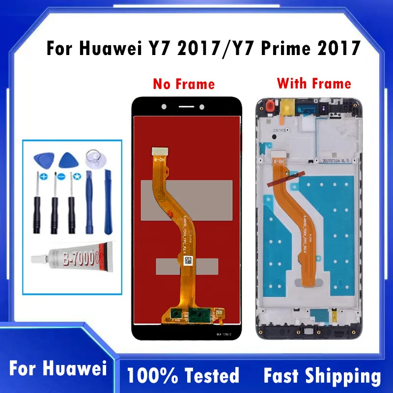 ЖК-дисплей 5 дюйма для Huawei Y7 Prime 2017 дигитайзер TRT L21 L21A L21X LX2 LX1 LX3 сенсорный экран в