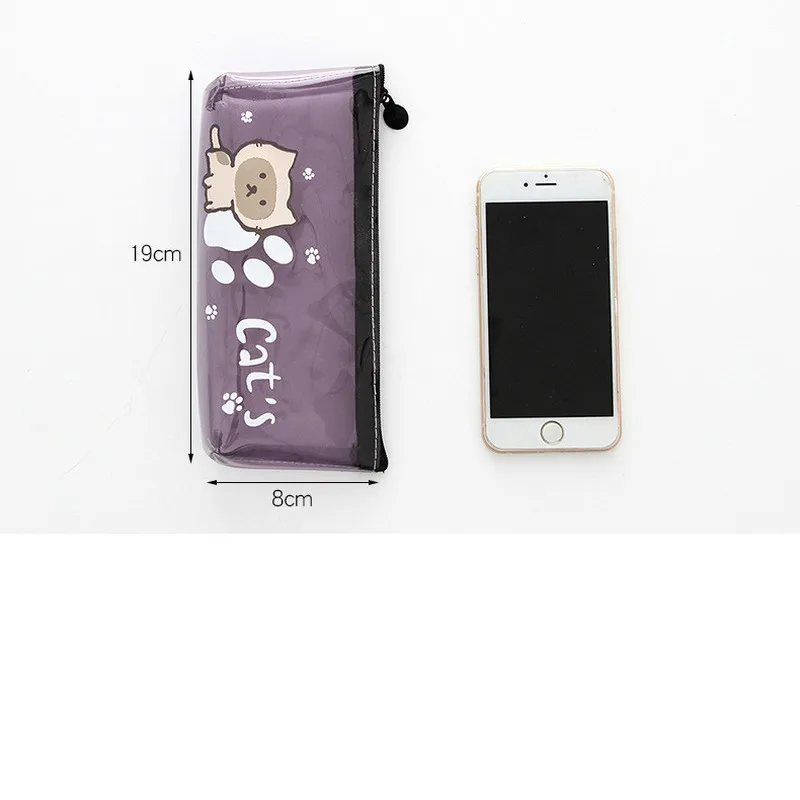 Кошачий пенал силикагель школьные принадлежности Bts канцелярские подарок милый