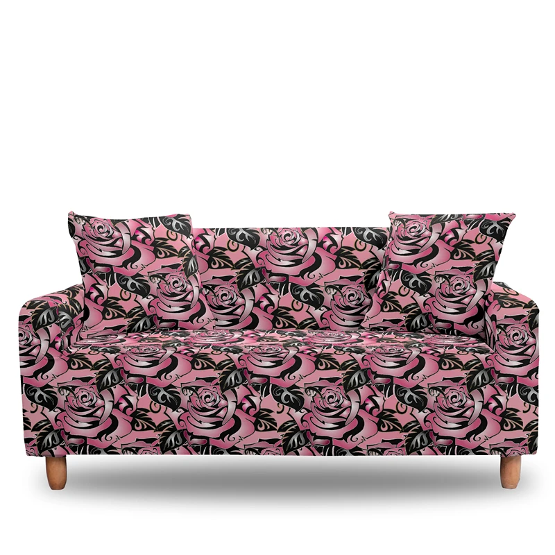 Multicolor Flowers Elastic Sofa Cover For Living Room Full-cover Stretch Corner Couch Covers Universal Slipcovers 1/2/3/4 Seats | Дом и сад
