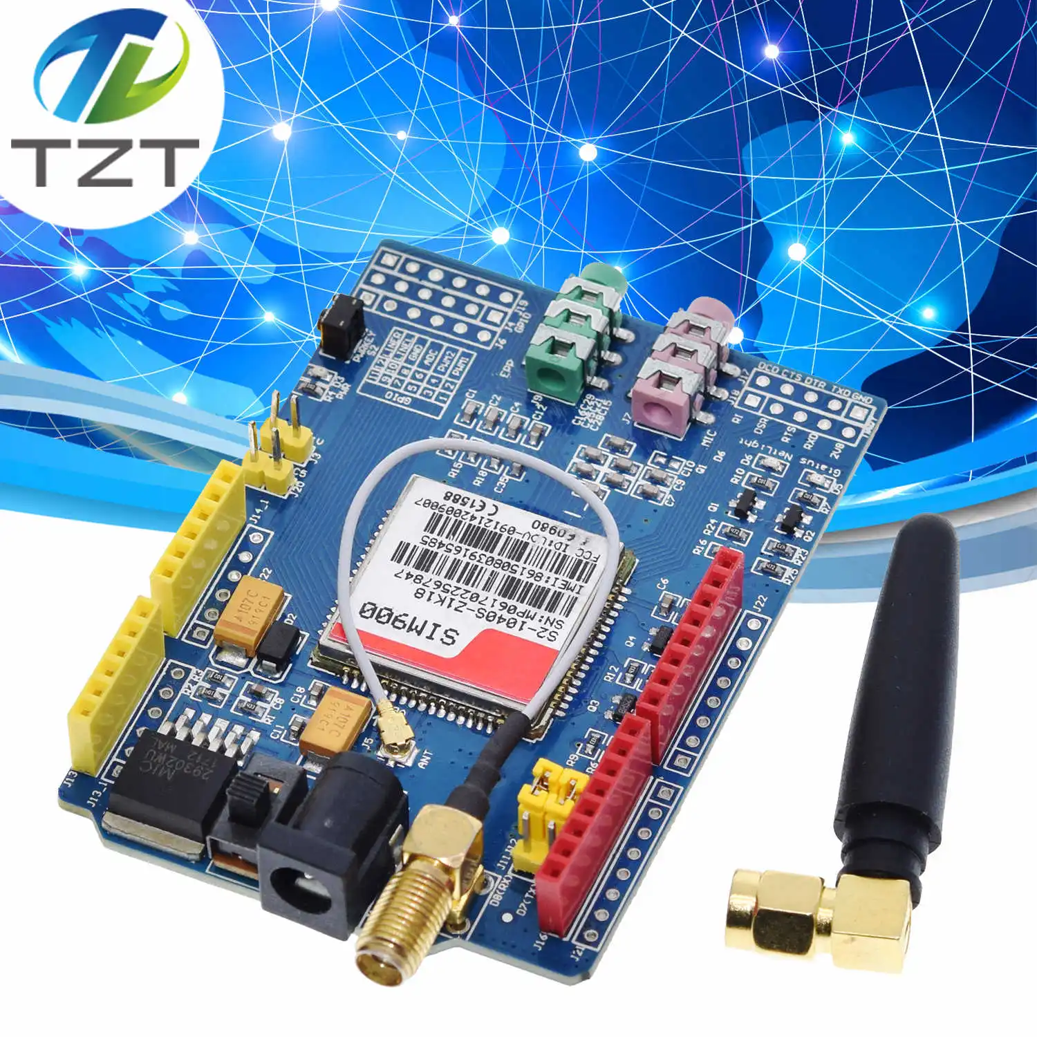Макетная плата SIM900 850/900/1800/1900 МГц GPRS/GSM комплект модуля для Arduino|Интегральные