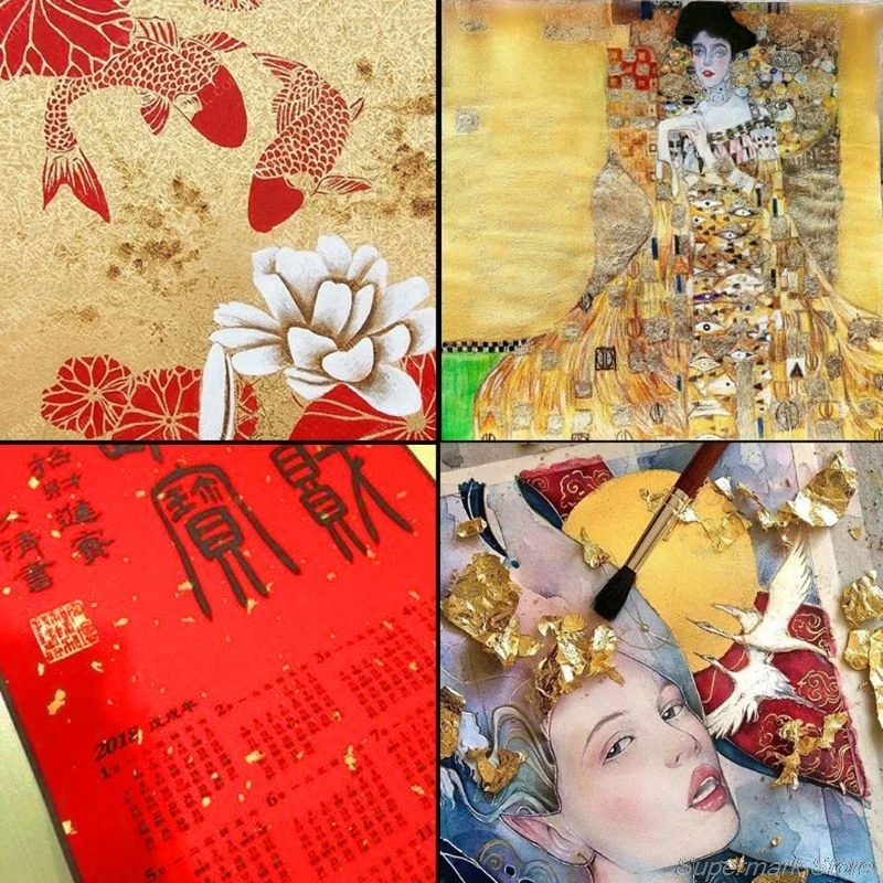 

3 Colors Metallic Foil Flakes Sequins Glitters for Painting Arts Nail Art Foil Decorative Paper Resin Mold Fillings F05 21