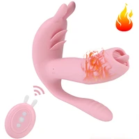 3 in 1 anal plug licking vibrator heated dildo woman clitoris stimulator erotic penis female sex toys for adult product wireless