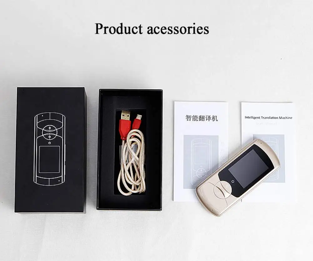 Портативный интеллектуальный переводчик голоса 41 язык сенсорный экран 2 0 дюйма Wi