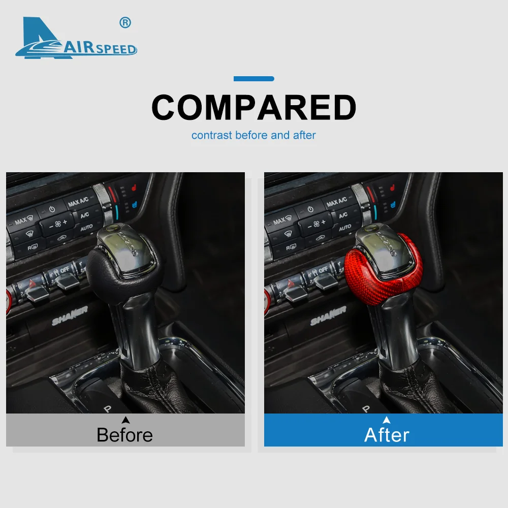 Наклейка из углеродного волокна Airspeed для Ford Mustang аксессуары 2015 2016 2017 2018 2019 чехол