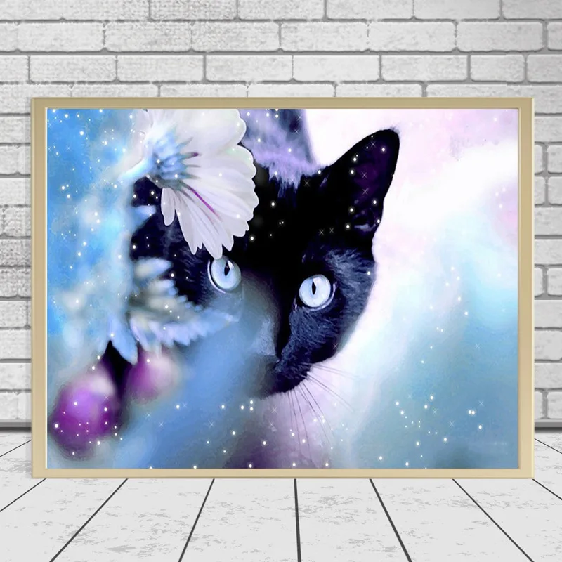 

5D Diamond Painting Animals Horse Diamond Cat DIY Full Round Diamond Embroidery Cross Stitch Rhinestone Art