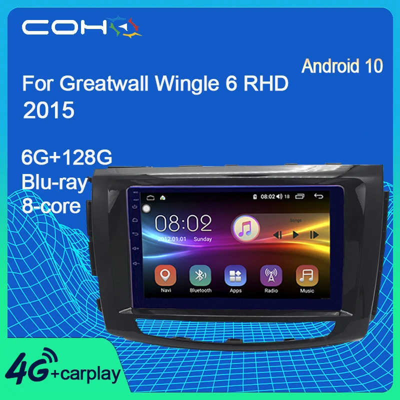 

COHO For Greatwall GWM STEED6/Greatwall Wingle 6 RHD 2015 Android 10.0 8-Core 6/128G Stereo Receiver Car Radio