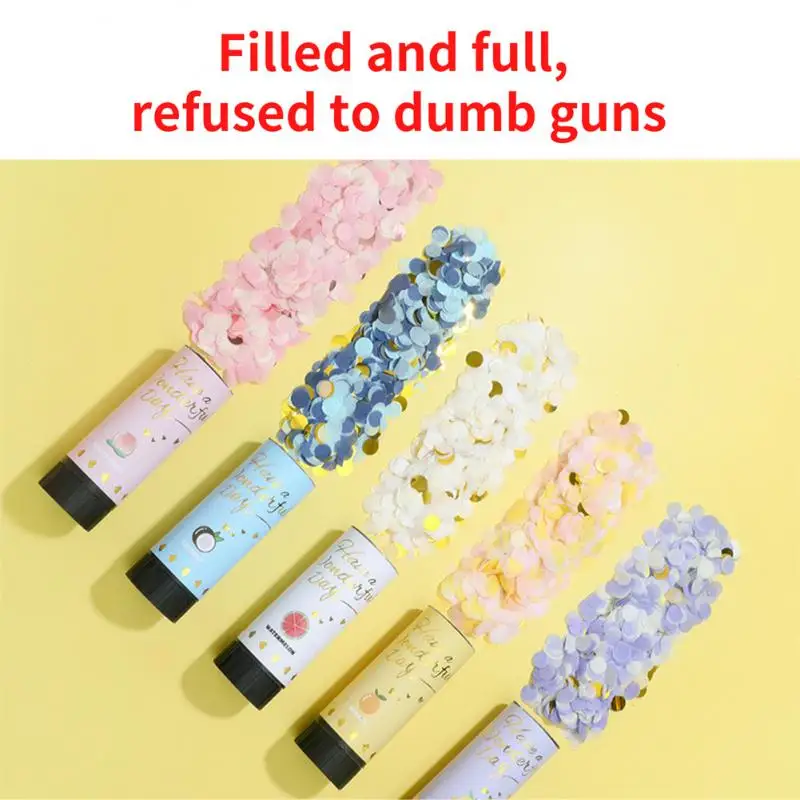 

Festive Confetti Tube Chic Flower Fireworks Tube Atmosphere Decoration Festive Party Supplies For Wedding Dance Christ