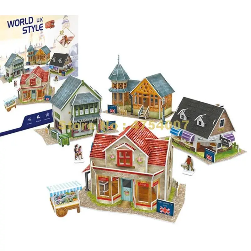 171 шт. бумажные 3D пазлы для чайного дома|Пазлы| |