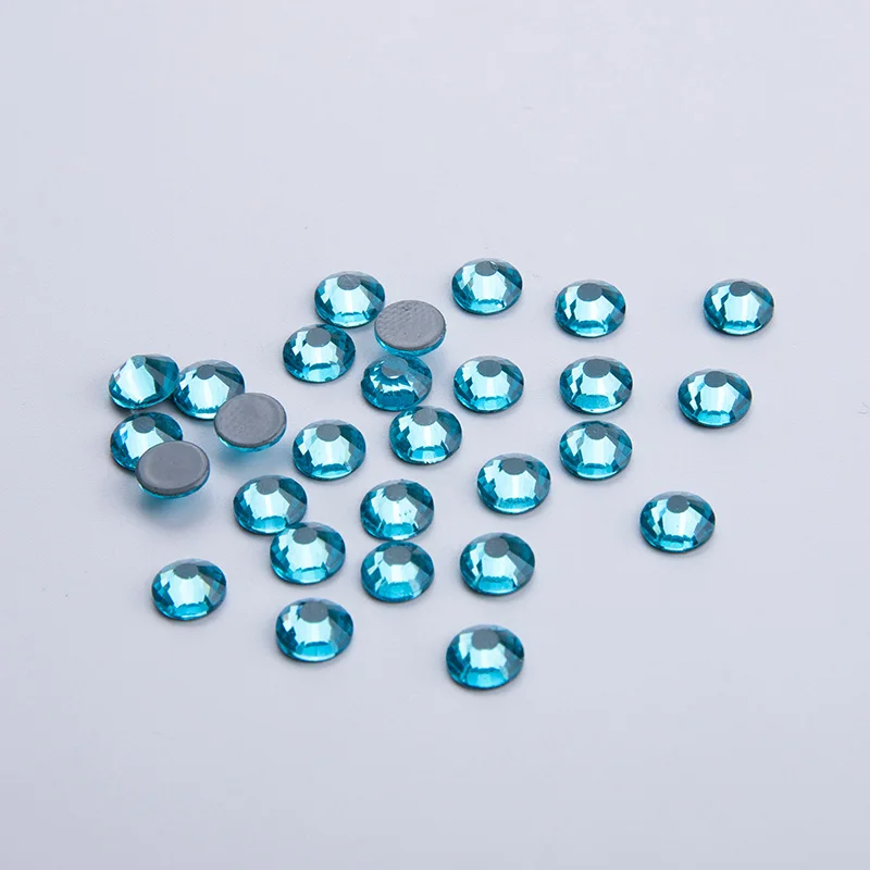 Аквамарин SS16/SS20/SS30/SS34 Горячая фиксация Стразы Серая задняя часть продажа для