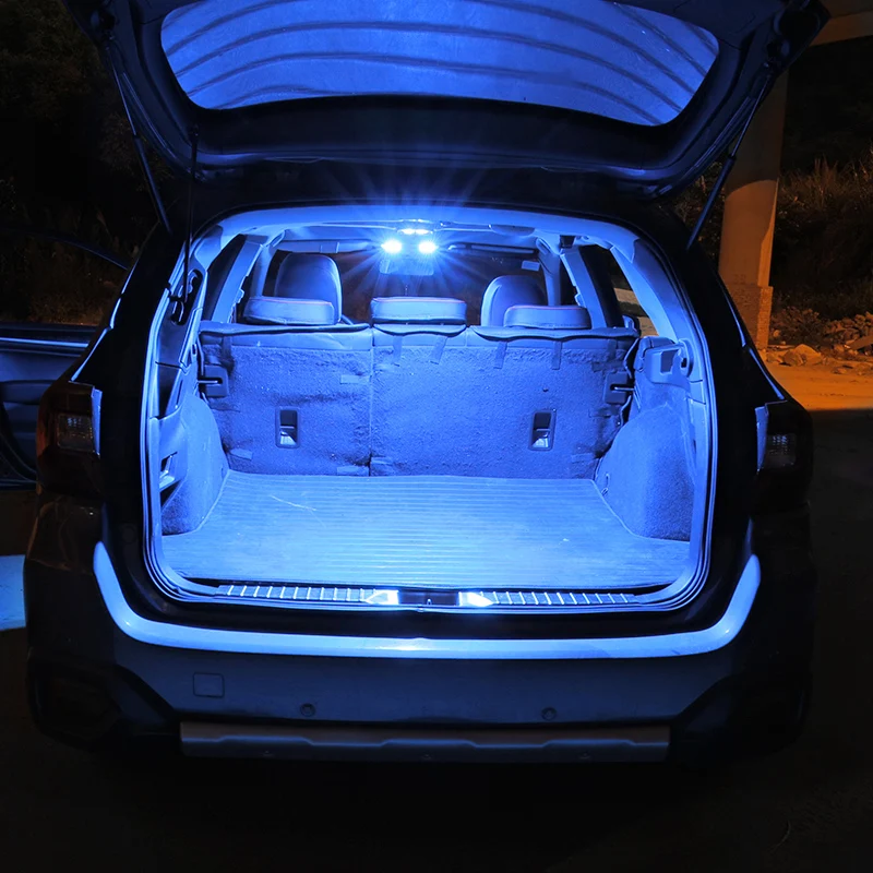 

Автомобильные лампы для багажника QHCP + лампы для чтения для Subaru Outback 2015-20205 шт., белые, ледяные, синие-лучи, 12-16 В, фотолампы для внутренней крыш...