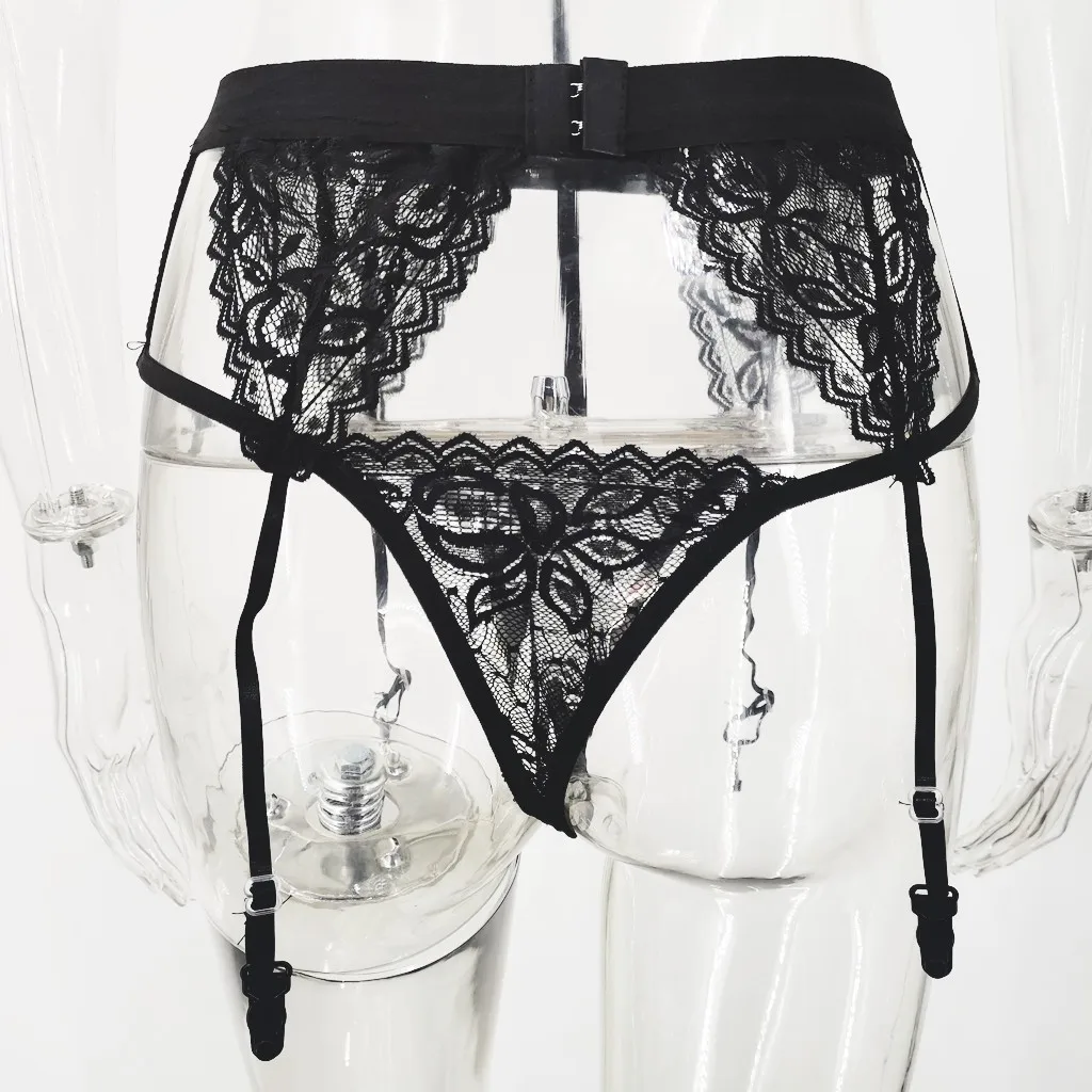

New Sexy Erotic Lingerie Women Lace Haltter Underwear Porno Mesh Bra G-string with Garter Sleepwear Plus Size Costumes Baby Doll