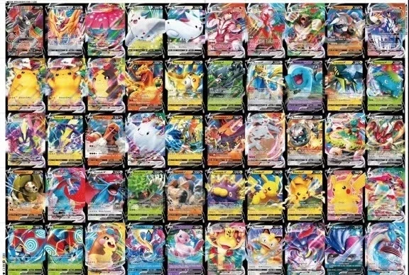 Juego de cartas de Pokemon VMAX, 100 unidades, Dracaufeu, Pikachu, Torgamord, Victini, Scolocendre, MorpekoTrading, juguetes de colecci&oacute;n-2