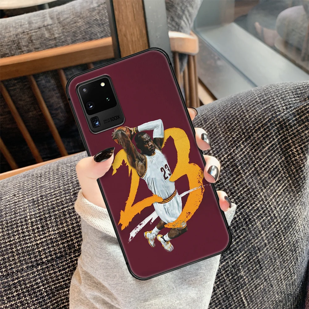 

james basketball star 23 Phone Case Cover Hull For Samsung Galaxy S 7 8 9 10 e 20 FE edge uitra plus Note 9 10 20 black Funda 3D