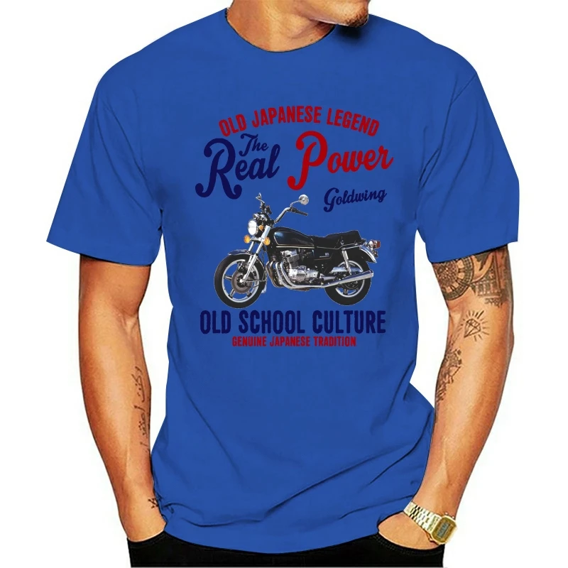 

2021 Fashion 100% Cotton Slim Fit Top Short Sleeve Hipster Tees Vintage Japanese Motorcycle Goldwing Gl1000 New Cotton T-Shirt