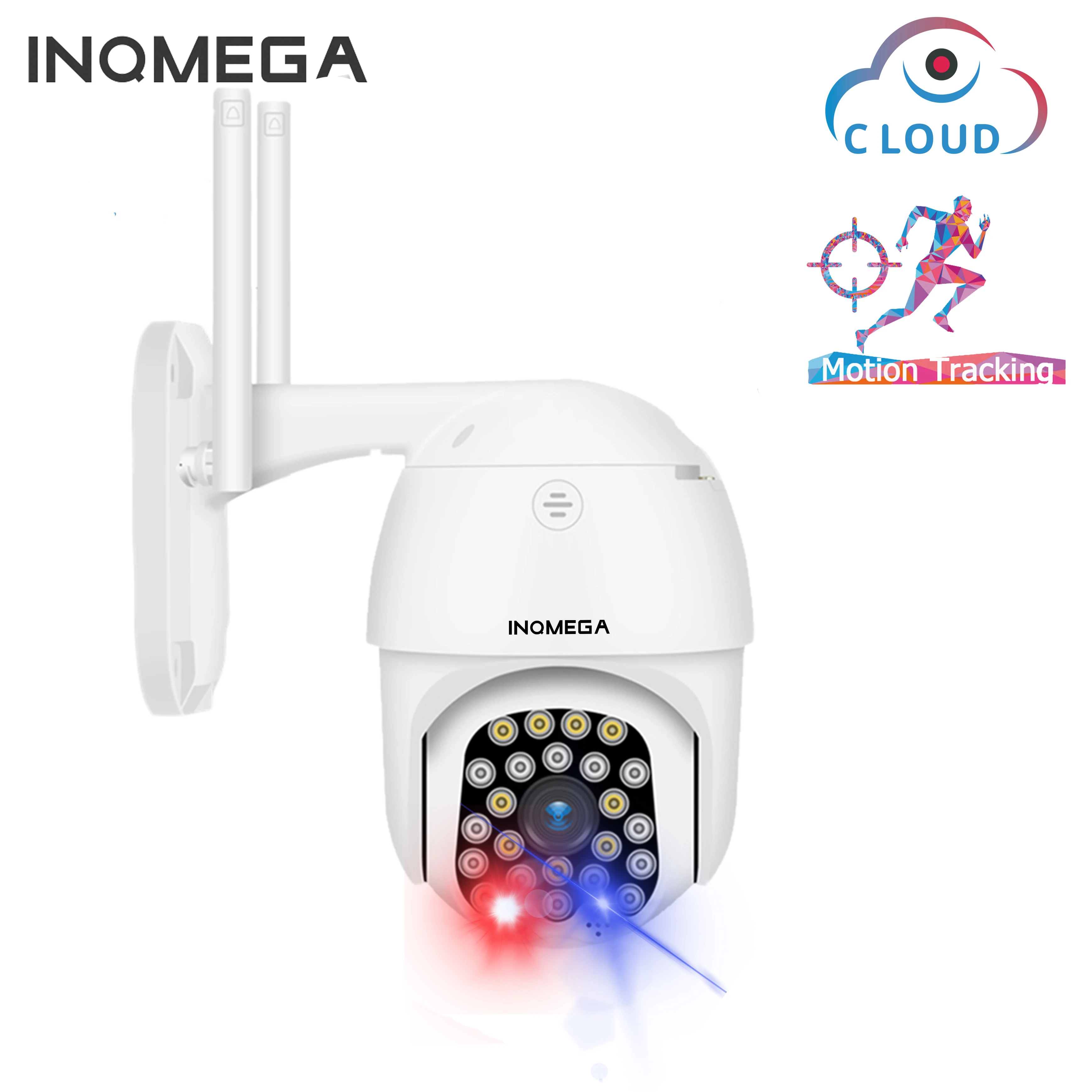 Водонепроницаемая IP-камера видеонаблюдения INQMEGA 1080P 2 мп PTZ 4-кратный зум |