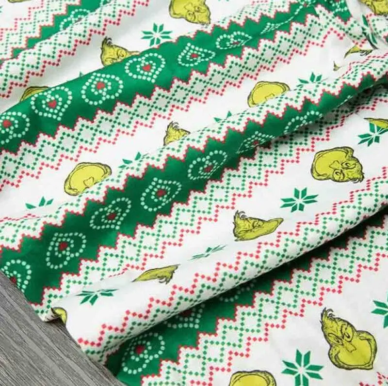 

New Happy Red and Green Christmas Pajama Set for Autumn and Winter Parent-child Leisure Festival Cute Family Matching Outfit