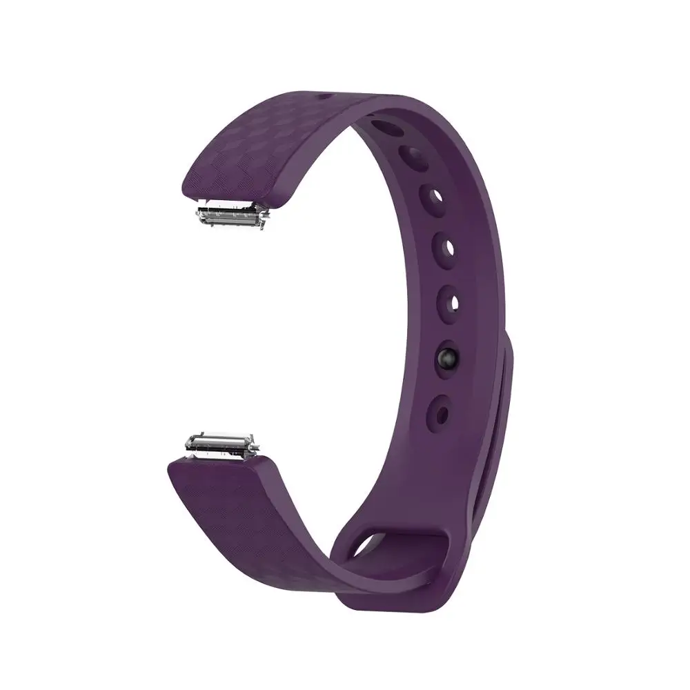 3D Силиконовый ремешок для Fitbit Inspire/Inspire HR трекер активности/ace2 Замена для умных часов ремешок для часов - Цвет: Deep Purple