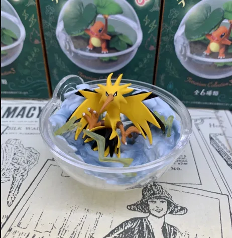 Anime 5cm 6pcs/Set Transparent Ball with Charmander Cyndaquil Celebi Zapdos Muma PVC Action Figure Toys Gifts for Children | Игрушки и