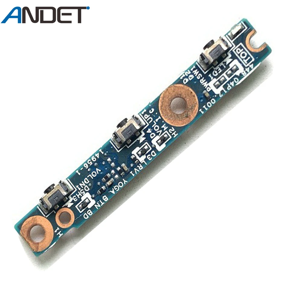 

New Volume Adjustment Board For Lenovo Thinkpad X1 Yoga 1st Laptop Power Switch Button Board 00JT818 455.04P02.0002 SC50K15825