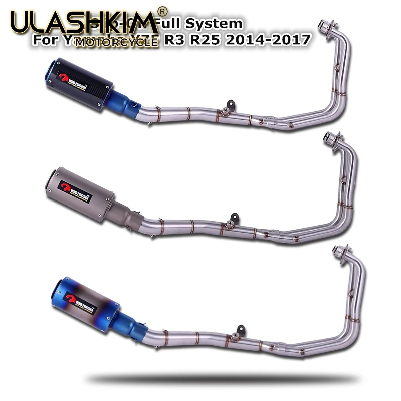 YZF R25 R3 MT-03 MT03 мотоцикл полная выхлопная система Mid Link труба глушитель без шнуровки