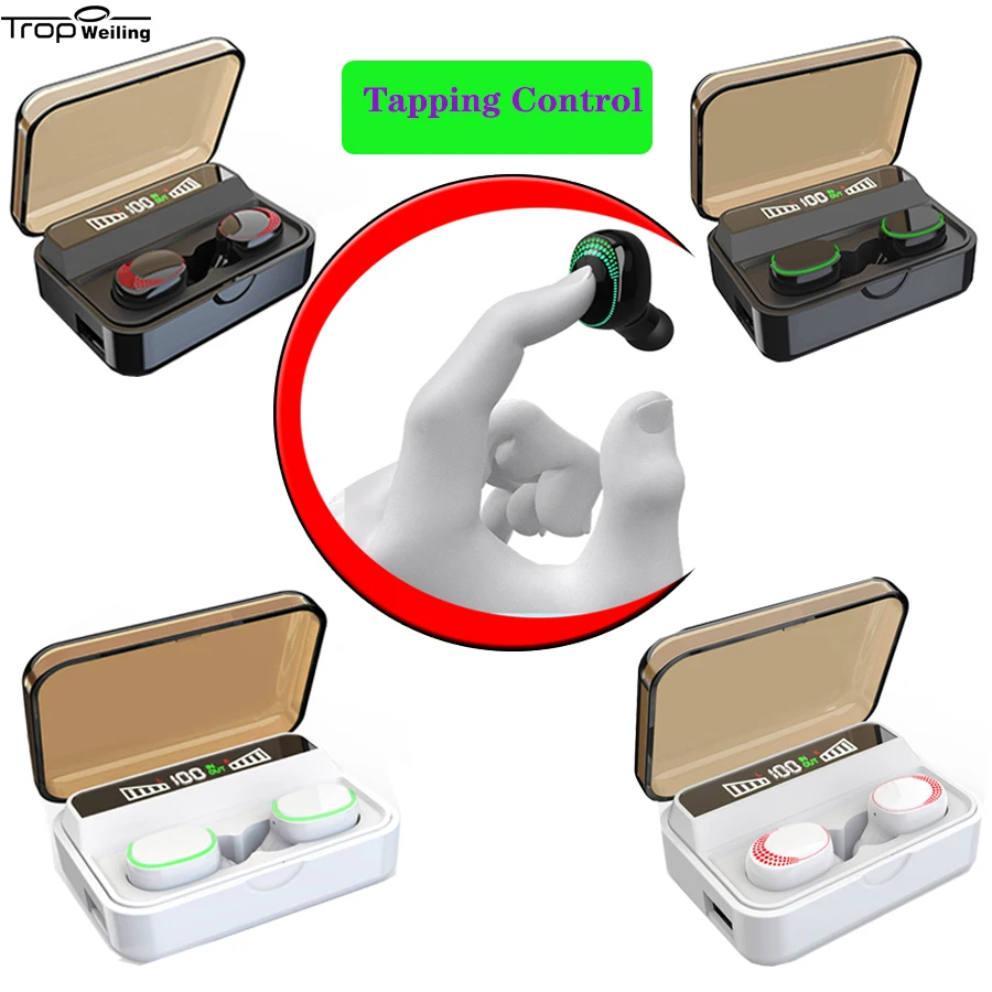 Спортивная игровая гарнитура Too Weiling Tws Bluetooth наушники вкладыши со светодиодной