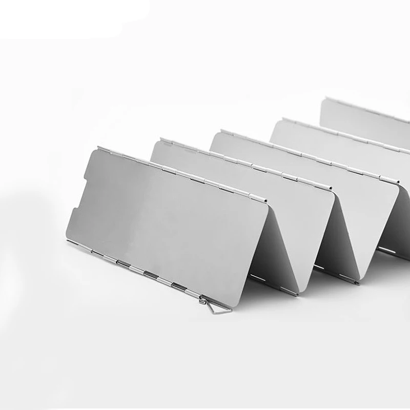 Складная Алюминиевая ветрозащитная плита 9 тарелок защита от ветра для газовой